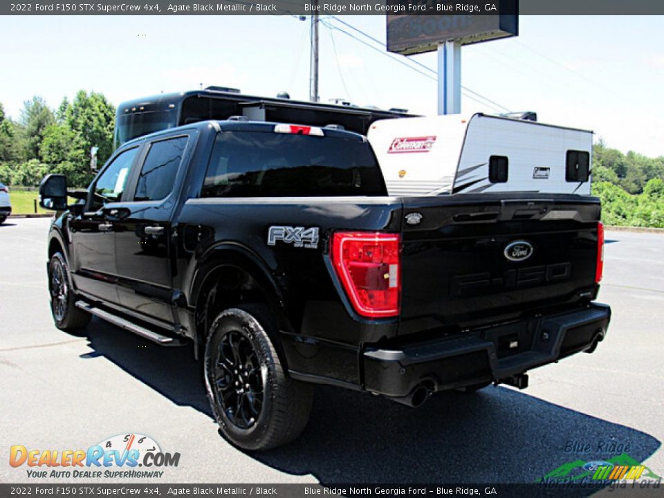 2022 Ford F150 STX SuperCrew 4x4 Agate Black Metallic / Black Photo #3