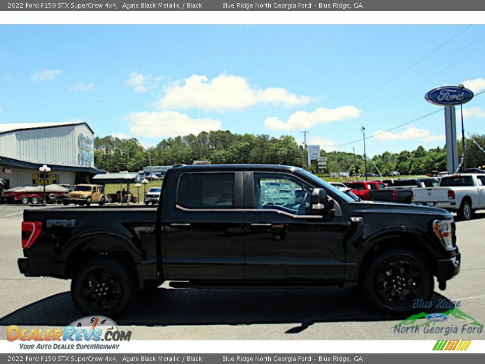 2022 Ford F150 STX SuperCrew 4x4 Agate Black Metallic / Black Photo #6