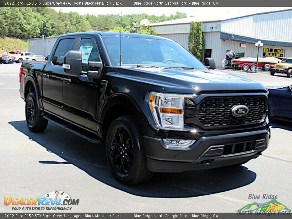 2022 Ford F150 STX SuperCrew 4x4 Agate Black Metallic / Black Photo #7