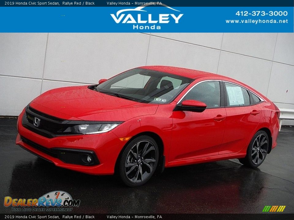 2019 Honda Civic Sport Sedan Rallye Red / Black Photo #1