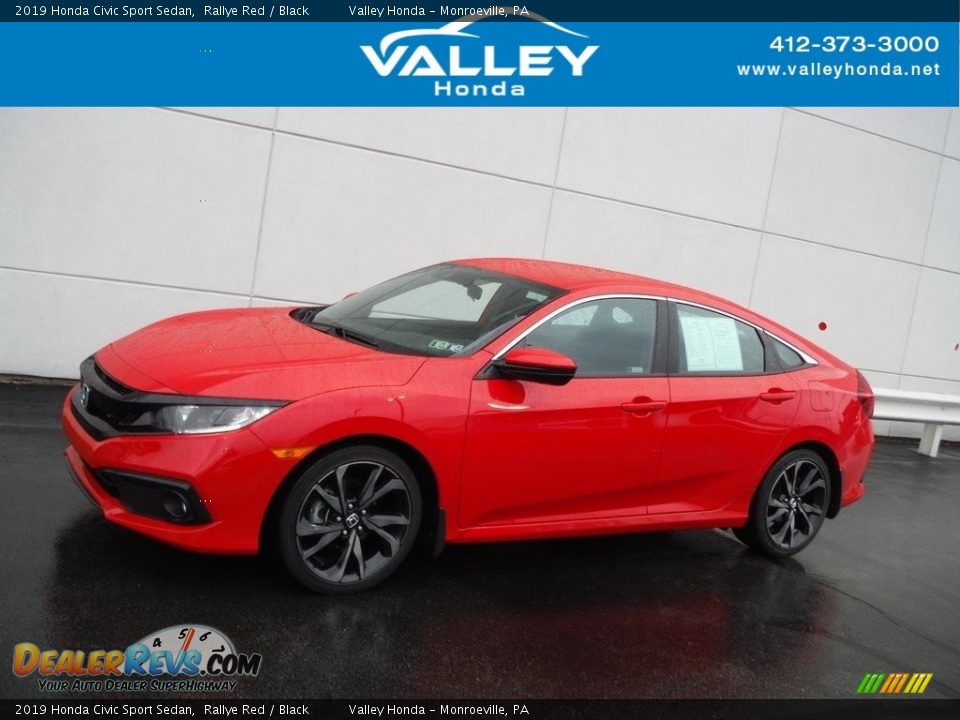 2019 Honda Civic Sport Sedan Rallye Red / Black Photo #2