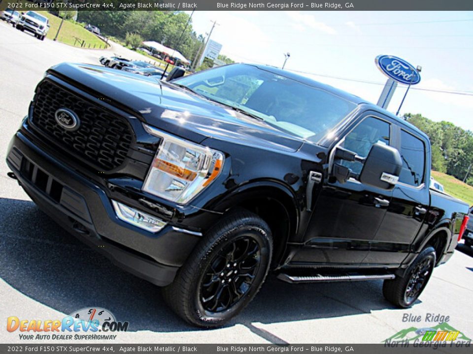 2022 Ford F150 STX SuperCrew 4x4 Agate Black Metallic / Black Photo #25