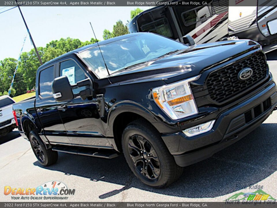 2022 Ford F150 STX SuperCrew 4x4 Agate Black Metallic / Black Photo #26