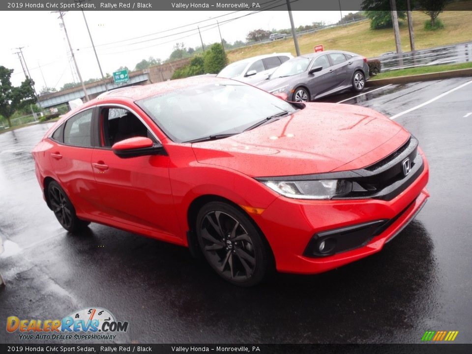 2019 Honda Civic Sport Sedan Rallye Red / Black Photo #5