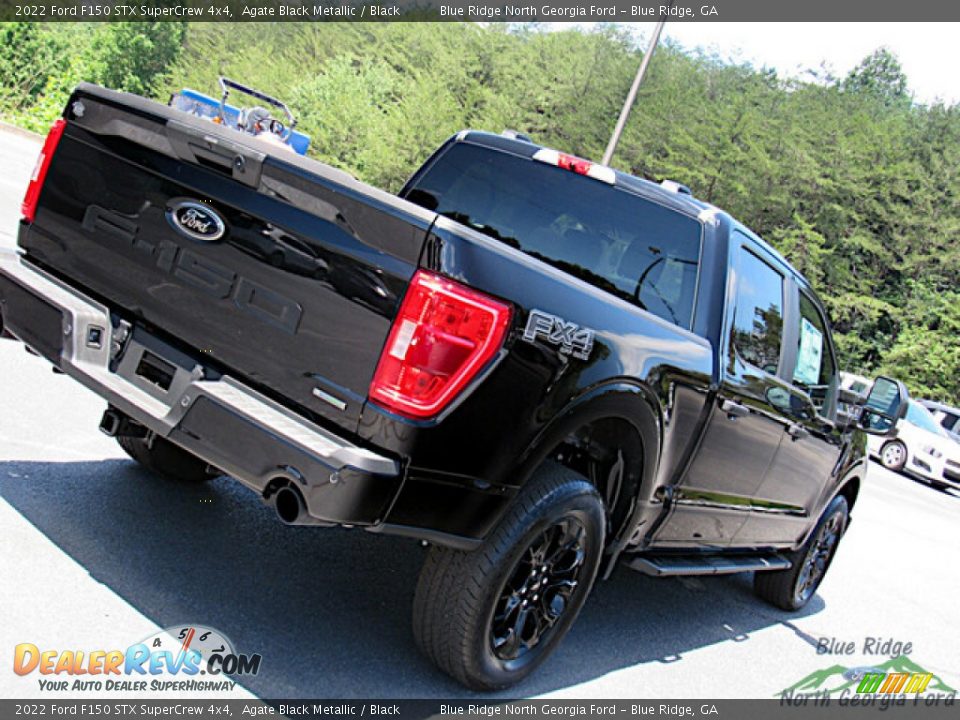 2022 Ford F150 STX SuperCrew 4x4 Agate Black Metallic / Black Photo #27