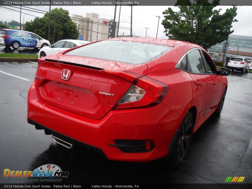 2019 Honda Civic Sport Sedan Rallye Red / Black Photo #6