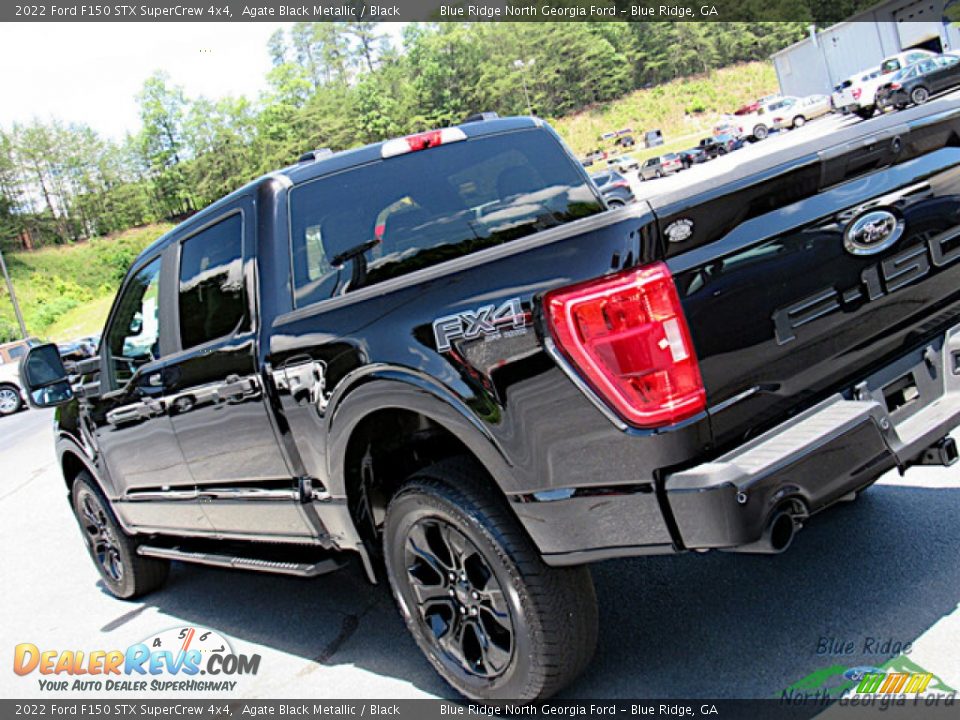 2022 Ford F150 STX SuperCrew 4x4 Agate Black Metallic / Black Photo #28