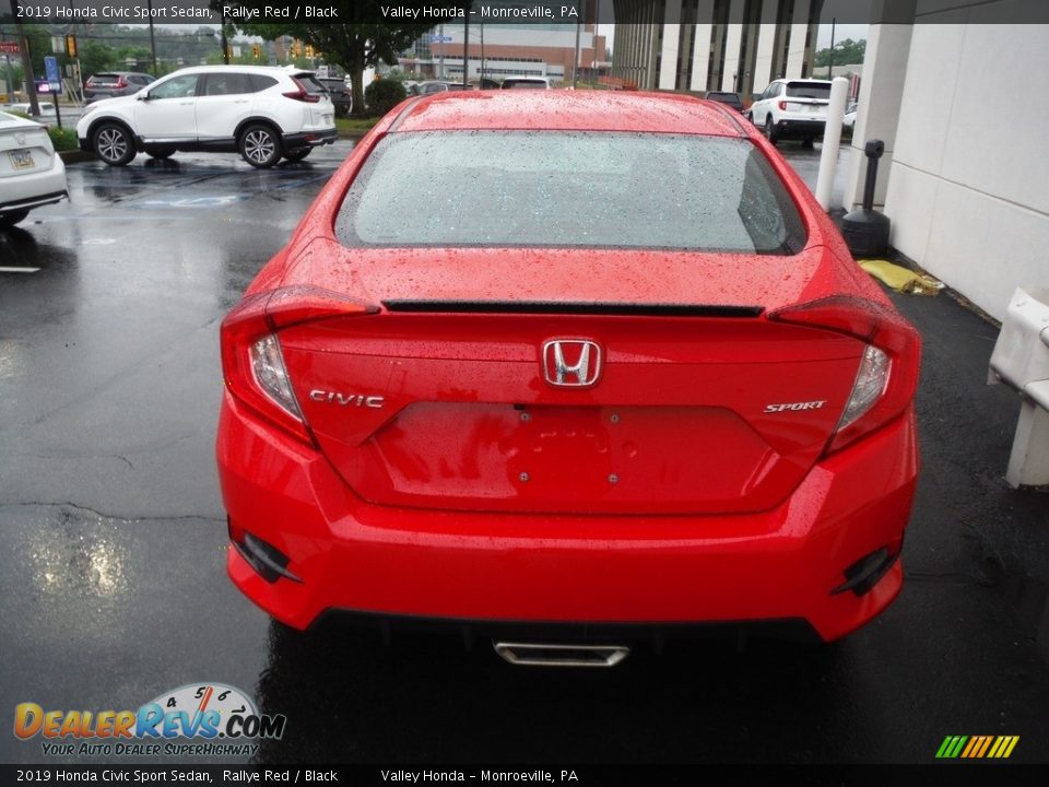 2019 Honda Civic Sport Sedan Rallye Red / Black Photo #7