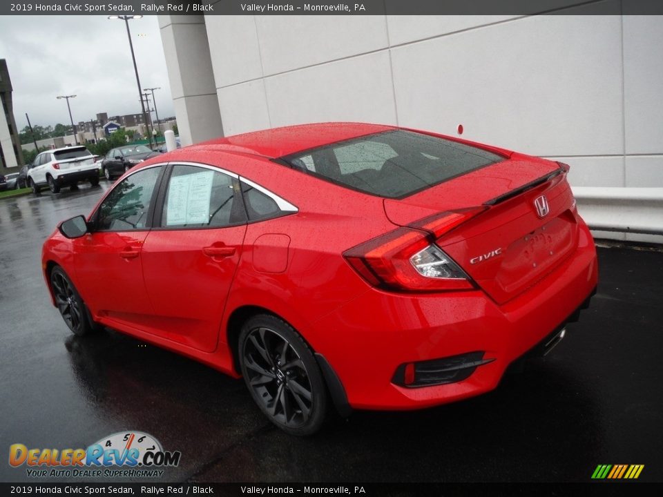 2019 Honda Civic Sport Sedan Rallye Red / Black Photo #9