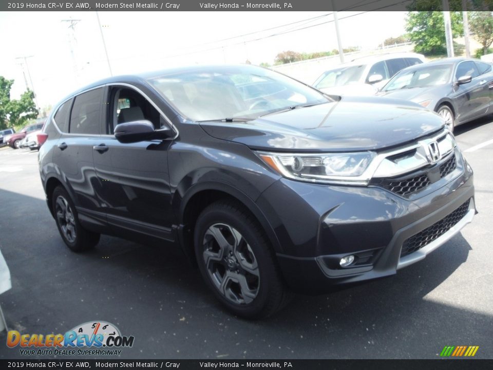 2019 Honda CR-V EX AWD Modern Steel Metallic / Gray Photo #6