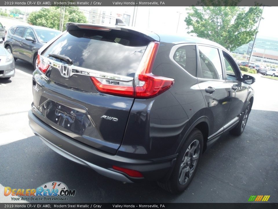 2019 Honda CR-V EX AWD Modern Steel Metallic / Gray Photo #7