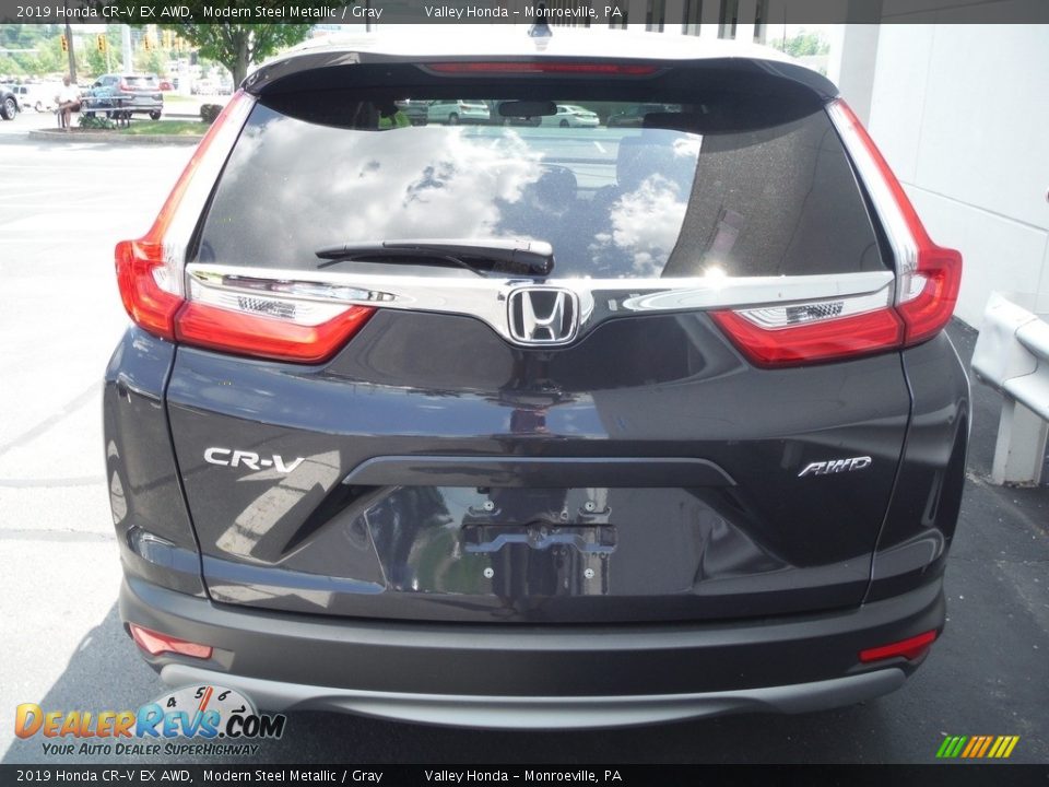 2019 Honda CR-V EX AWD Modern Steel Metallic / Gray Photo #10