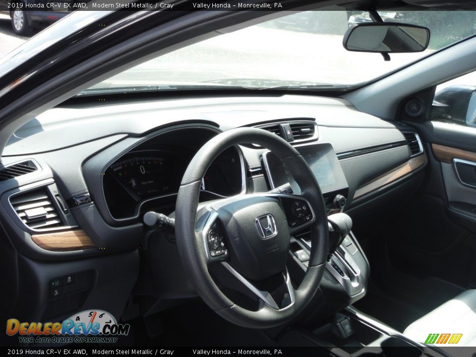 2019 Honda CR-V EX AWD Modern Steel Metallic / Gray Photo #13