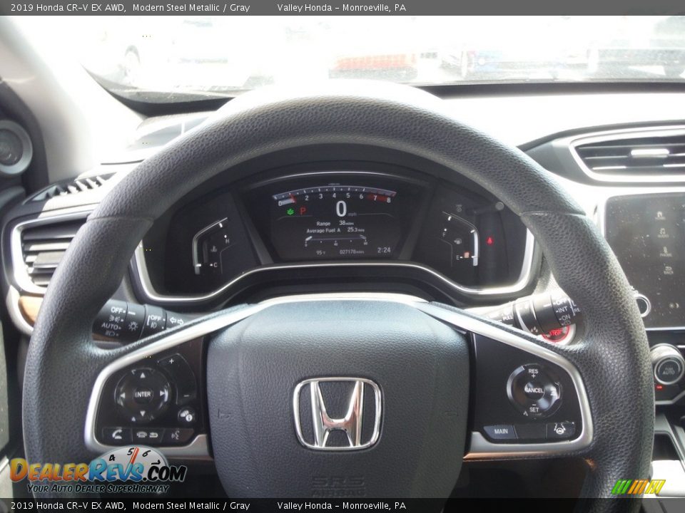 2019 Honda CR-V EX AWD Modern Steel Metallic / Gray Photo #24
