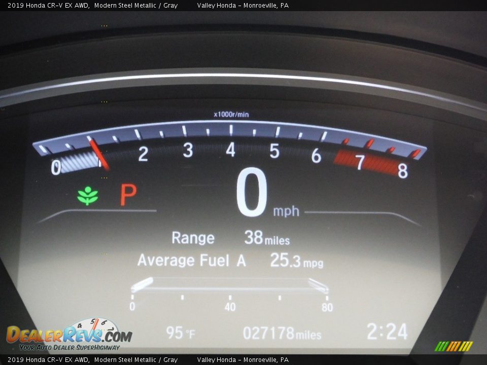 2019 Honda CR-V EX AWD Modern Steel Metallic / Gray Photo #34