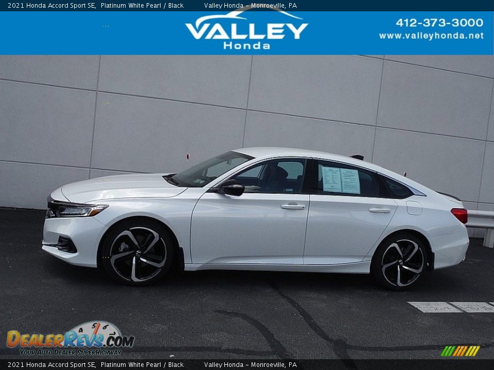 2021 Honda Accord Sport SE Platinum White Pearl / Black Photo #2