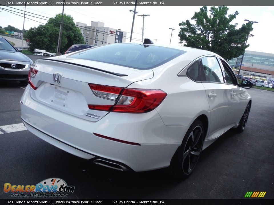 2021 Honda Accord Sport SE Platinum White Pearl / Black Photo #6