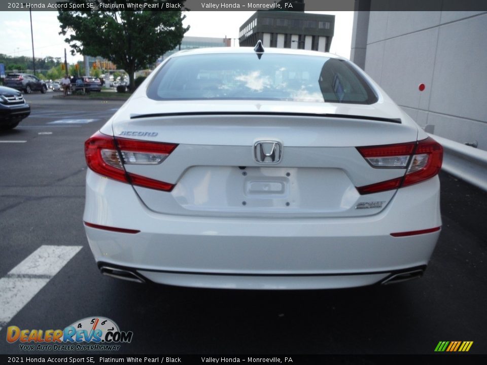 2021 Honda Accord Sport SE Platinum White Pearl / Black Photo #8