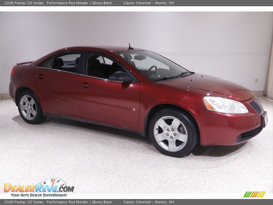 2008 Pontiac G6 Sedan Performance Red Metallic / Ebony Black Photo #1