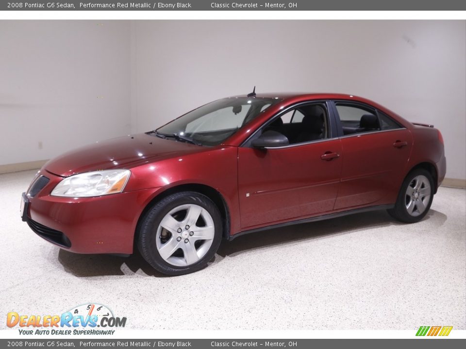 2008 Pontiac G6 Sedan Performance Red Metallic / Ebony Black Photo #3