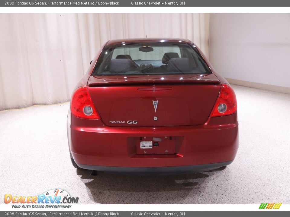 2008 Pontiac G6 Sedan Performance Red Metallic / Ebony Black Photo #15