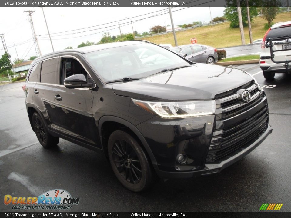 2019 Toyota Highlander SE AWD Midnight Black Metallic / Black Photo #6