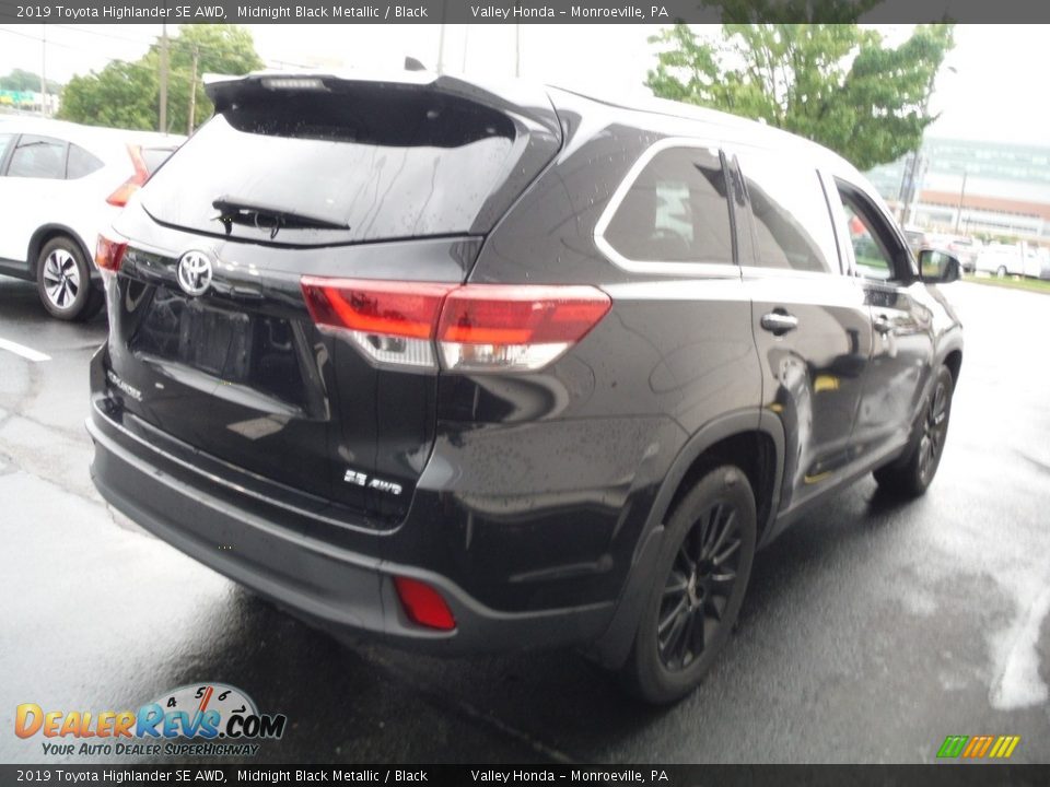 2019 Toyota Highlander SE AWD Midnight Black Metallic / Black Photo #7