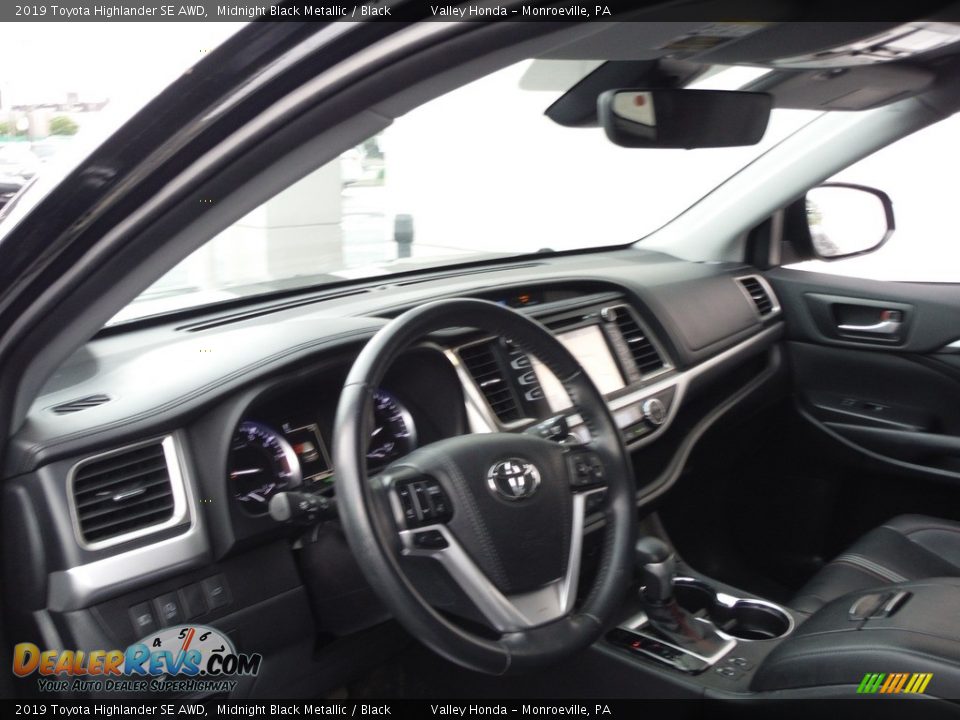 2019 Toyota Highlander SE AWD Midnight Black Metallic / Black Photo #12