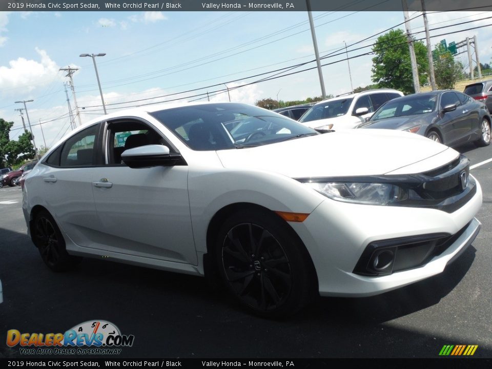 2019 Honda Civic Sport Sedan White Orchid Pearl / Black Photo #5