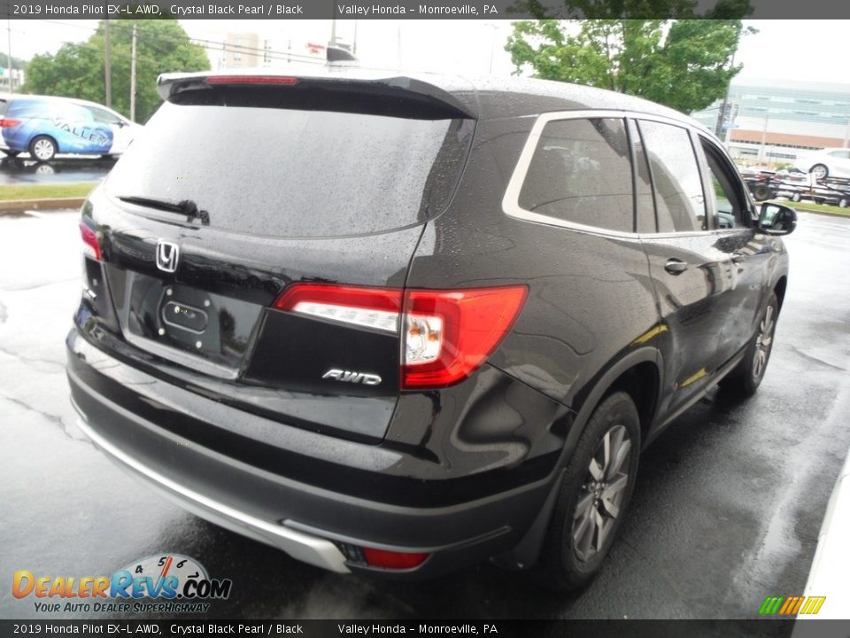 2019 Honda Pilot EX-L AWD Crystal Black Pearl / Black Photo #7