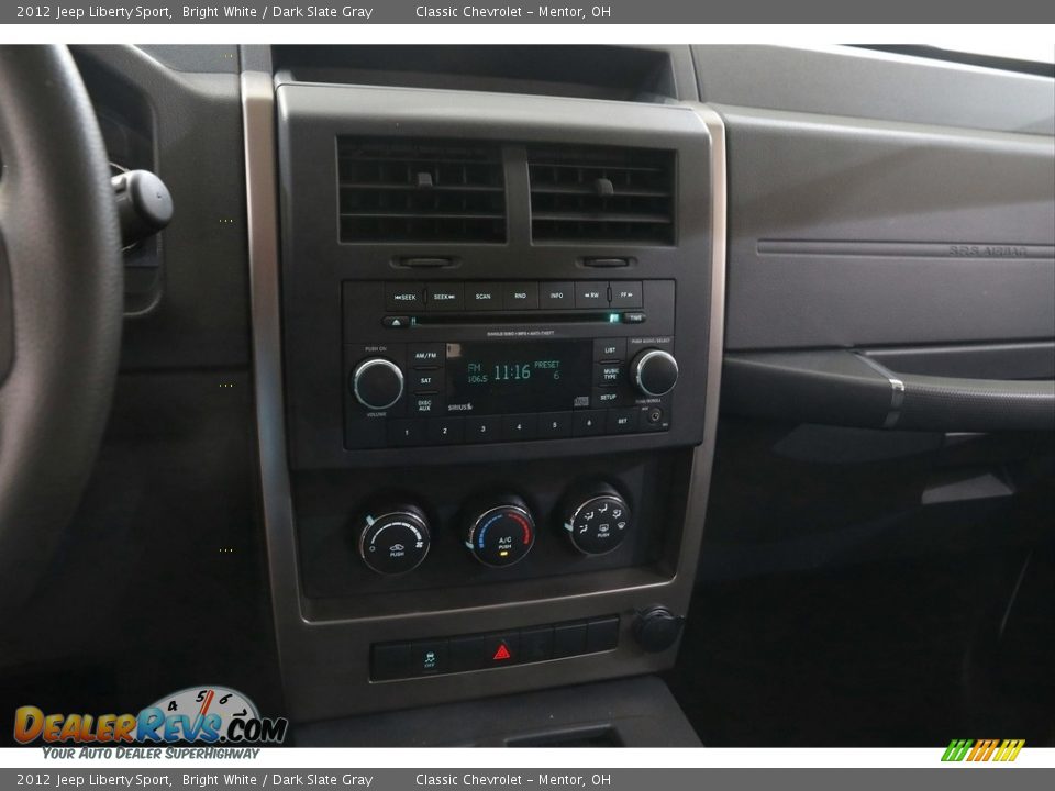 2012 Jeep Liberty Sport Bright White / Dark Slate Gray Photo #9