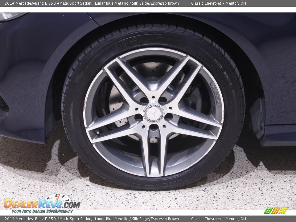 2014 Mercedes-Benz E 350 4Matic Sport Sedan Lunar Blue Metallic / Silk Beige/Espresso Brown Photo #21