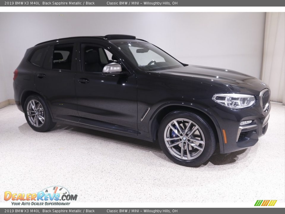 2019 BMW X3 M40i Black Sapphire Metallic / Black Photo #1