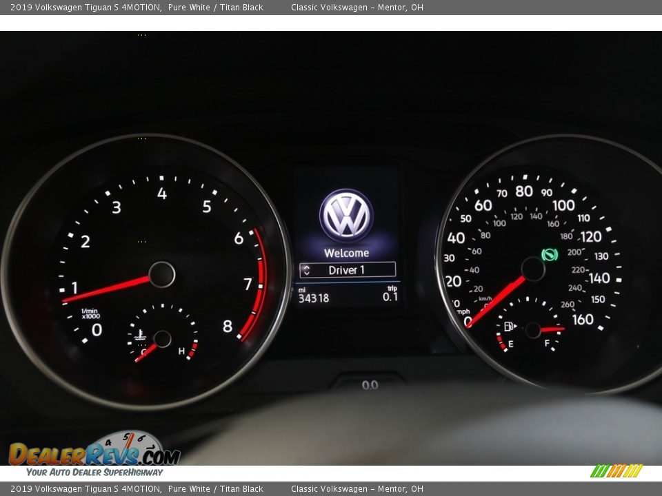 2019 Volkswagen Tiguan S 4MOTION Pure White / Titan Black Photo #8