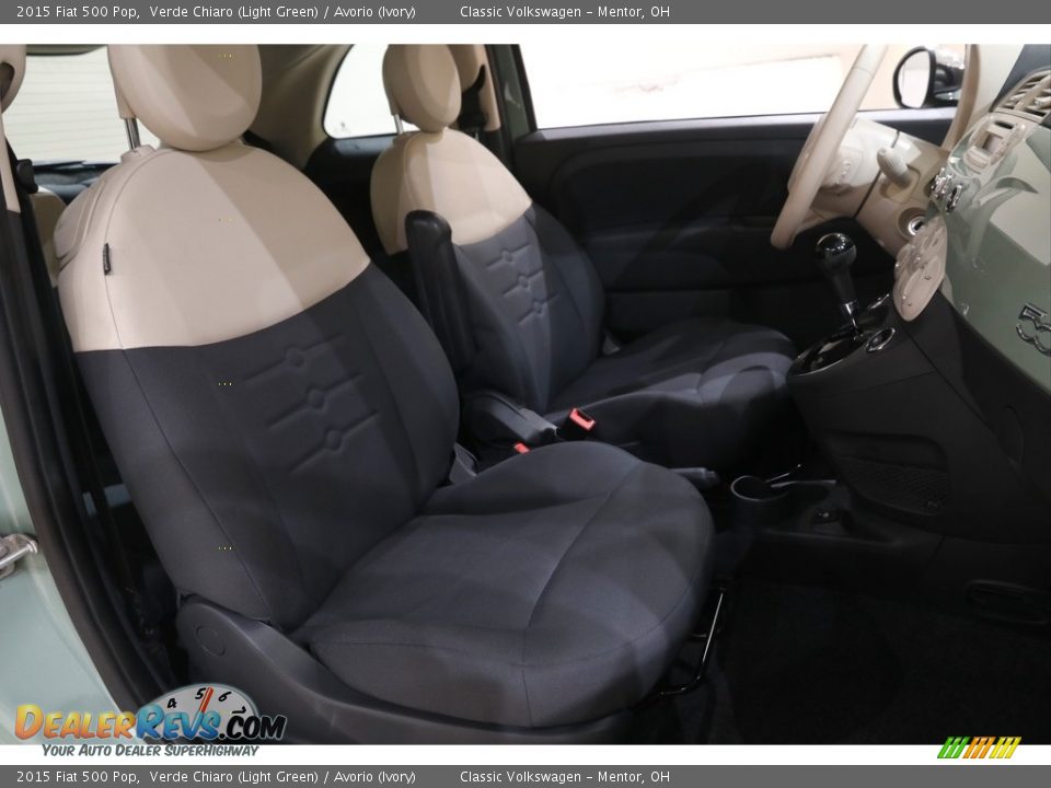 2015 Fiat 500 Pop Verde Chiaro (Light Green) / Avorio (Ivory) Photo #12