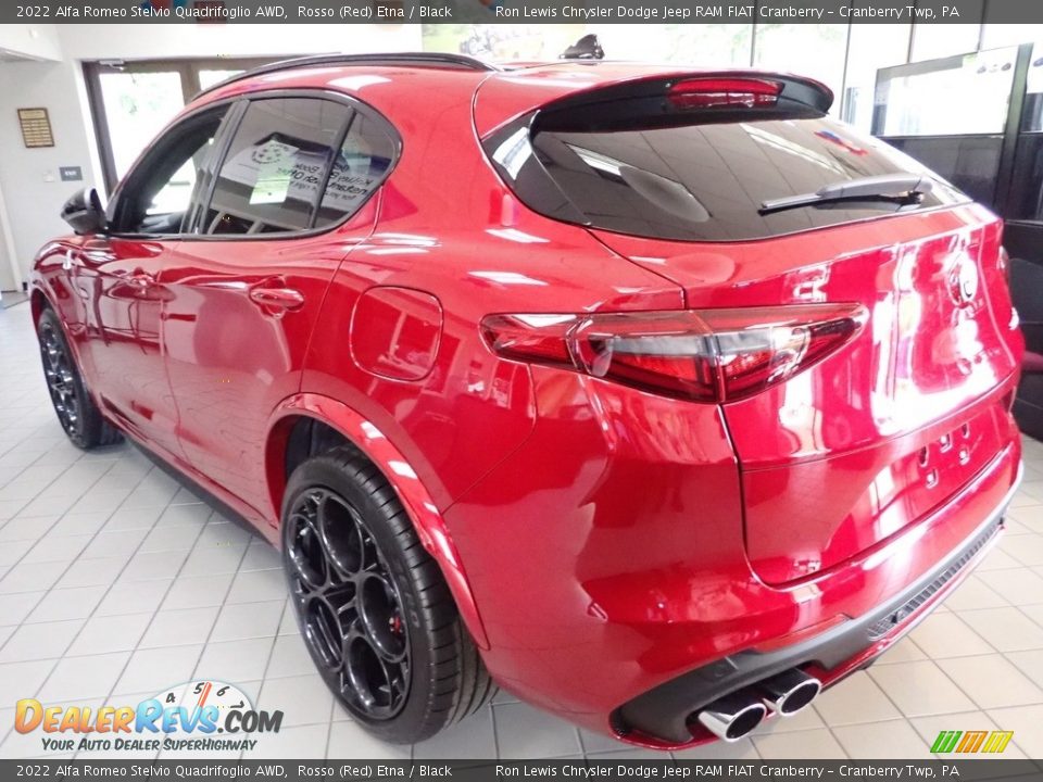 2022 Alfa Romeo Stelvio Quadrifoglio AWD Rosso (Red) Etna / Black Photo #3