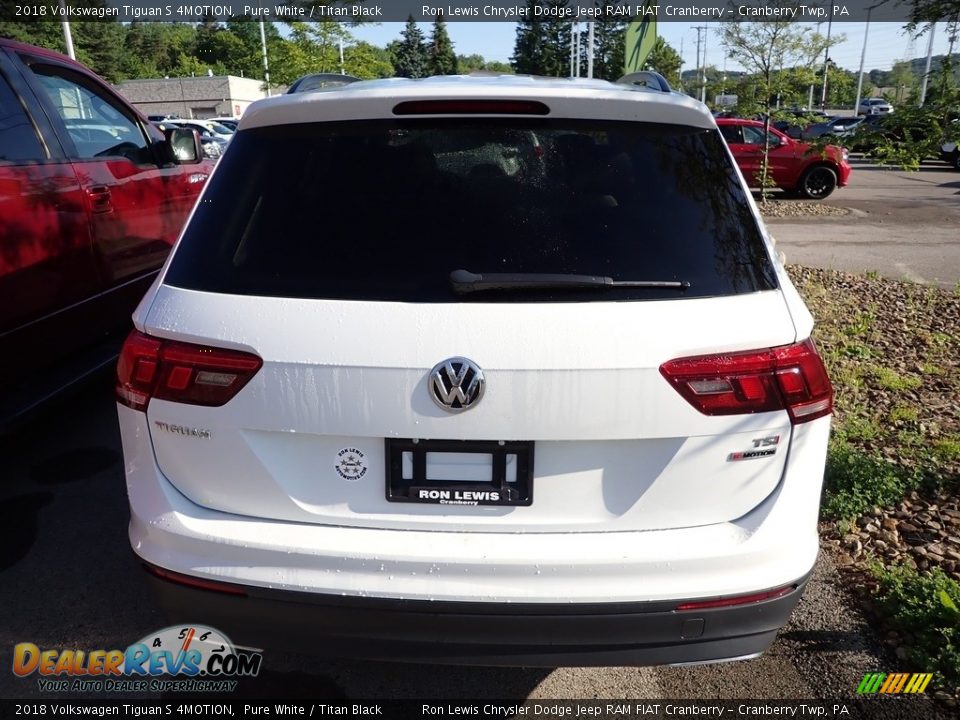 2018 Volkswagen Tiguan S 4MOTION Pure White / Titan Black Photo #4