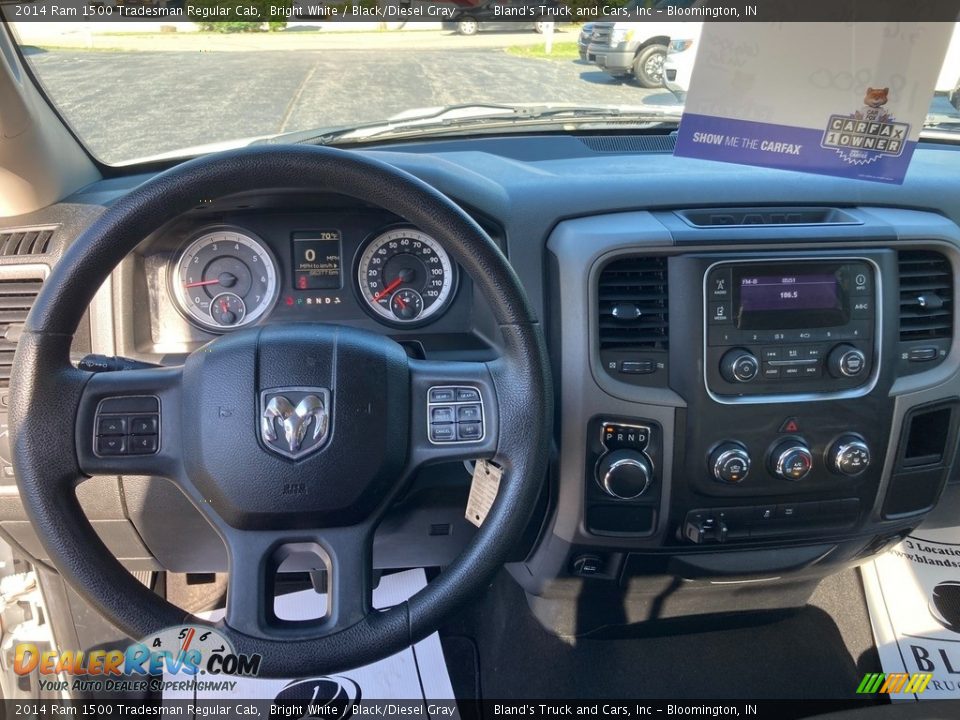 2014 Ram 1500 Tradesman Regular Cab Bright White / Black/Diesel Gray Photo #10