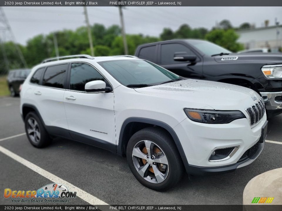 2020 Jeep Cherokee Limited 4x4 Bright White / Black Photo #3