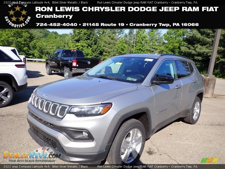 2022 Jeep Compass Latitude 4x4 Billet Silver Metallic / Black Photo #1