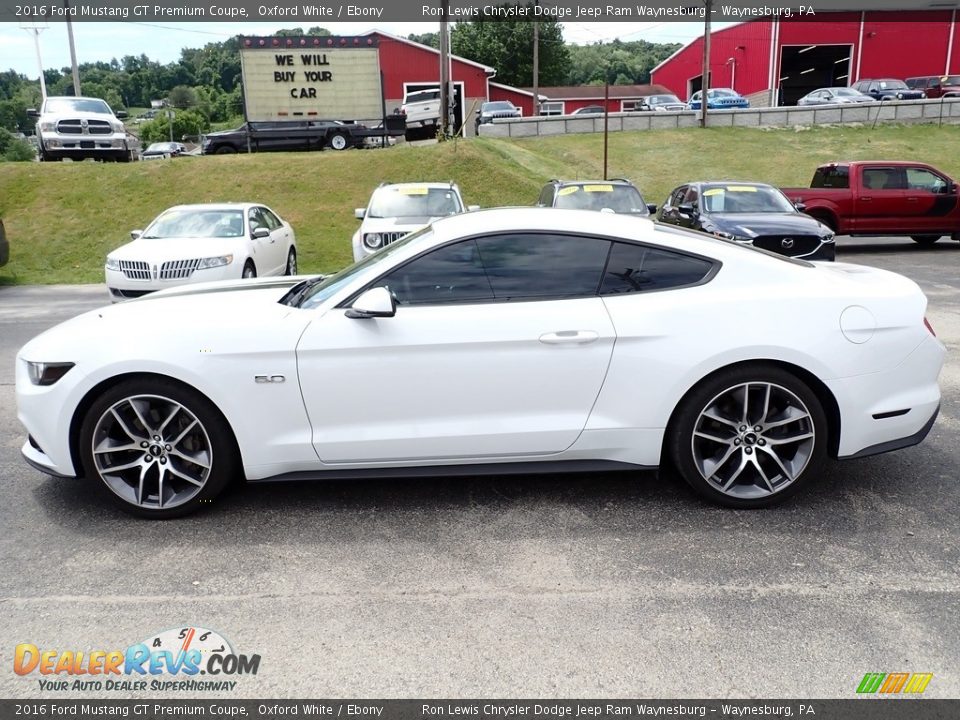 2016 Ford Mustang GT Premium Coupe Oxford White / Ebony Photo #2