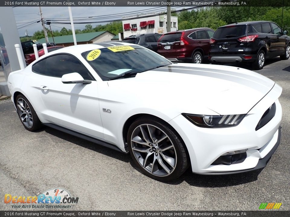 2016 Ford Mustang GT Premium Coupe Oxford White / Ebony Photo #8