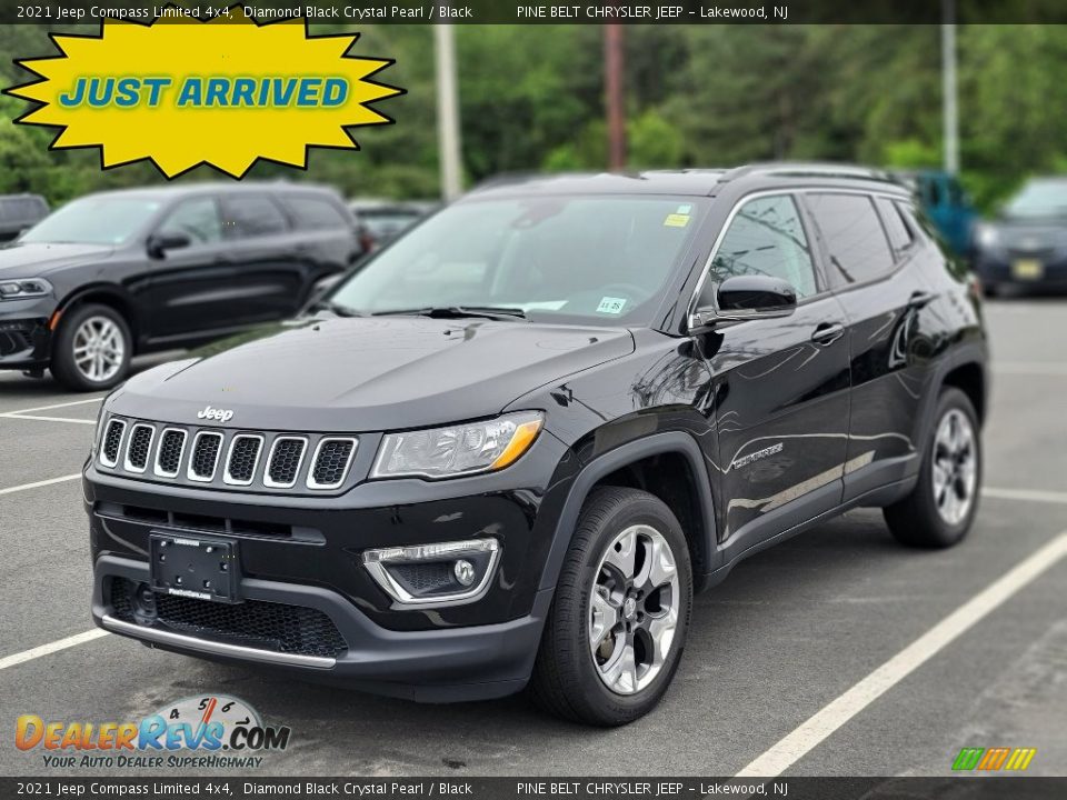 2021 Jeep Compass Limited 4x4 Diamond Black Crystal Pearl / Black Photo #1