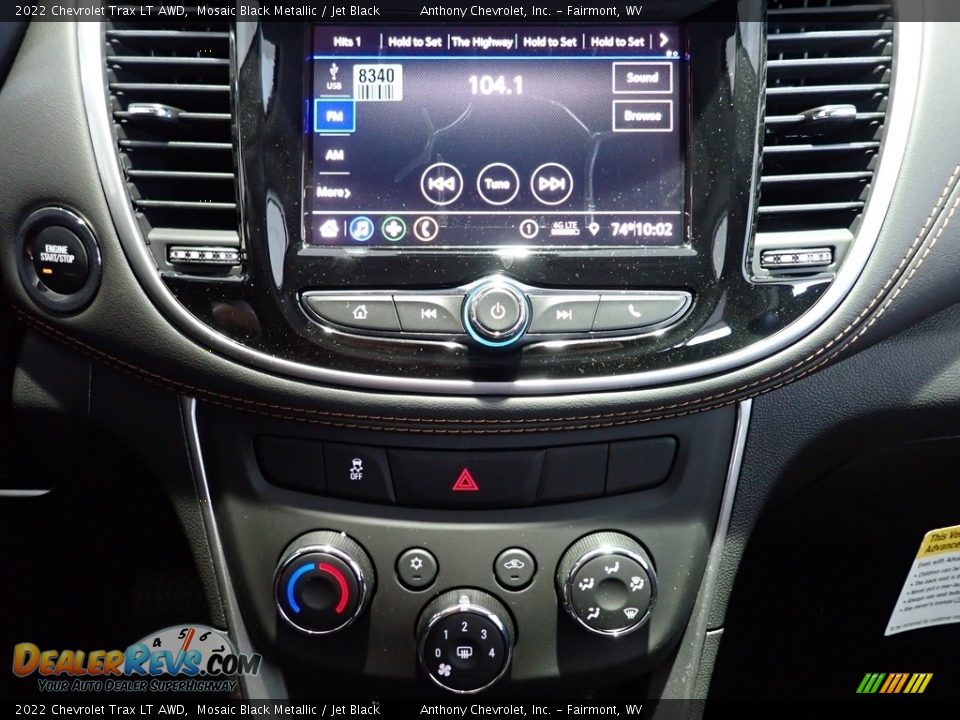 2022 Chevrolet Trax LT AWD Mosaic Black Metallic / Jet Black Photo #19