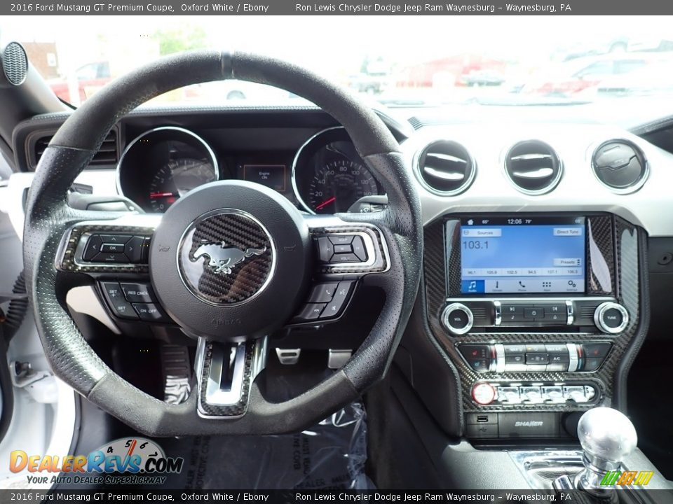 2016 Ford Mustang GT Premium Coupe Oxford White / Ebony Photo #13