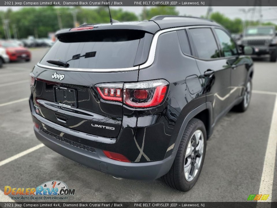 2021 Jeep Compass Limited 4x4 Diamond Black Crystal Pearl / Black Photo #6