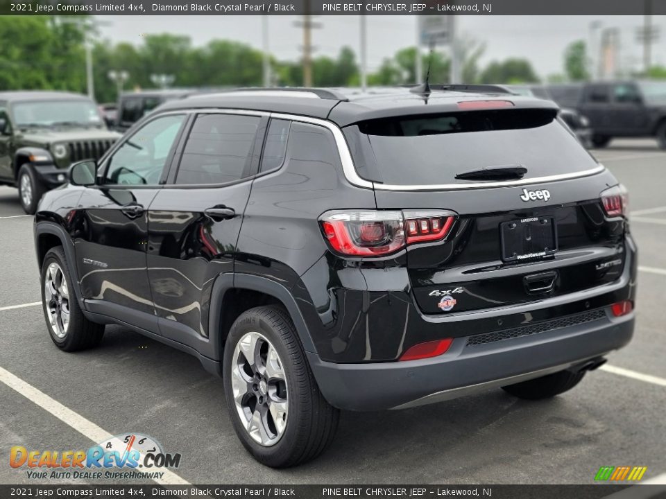 2021 Jeep Compass Limited 4x4 Diamond Black Crystal Pearl / Black Photo #8