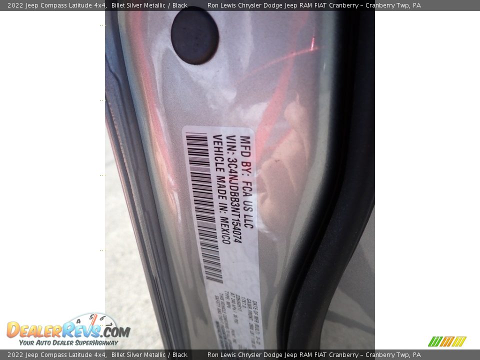 2022 Jeep Compass Latitude 4x4 Billet Silver Metallic / Black Photo #20