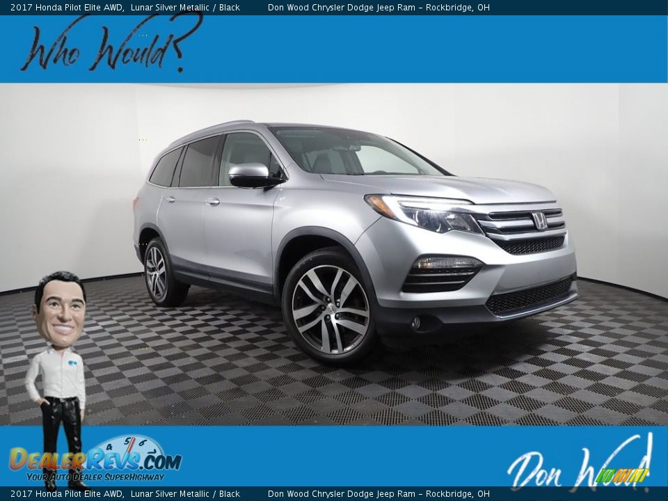 2017 Honda Pilot Elite AWD Lunar Silver Metallic / Black Photo #1