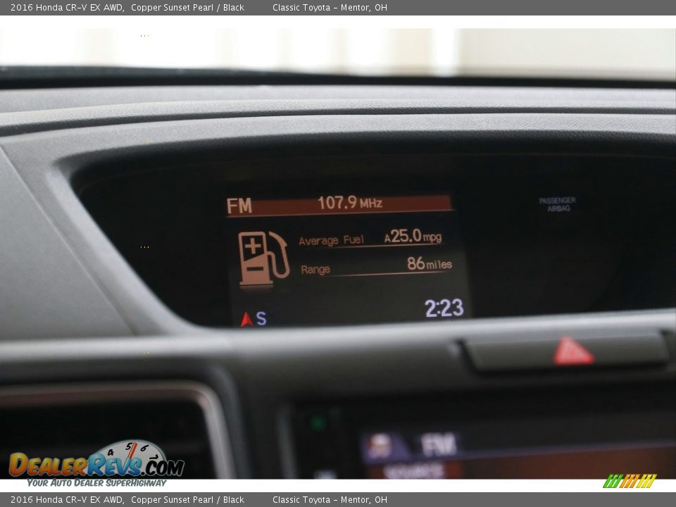 2016 Honda CR-V EX AWD Copper Sunset Pearl / Black Photo #12